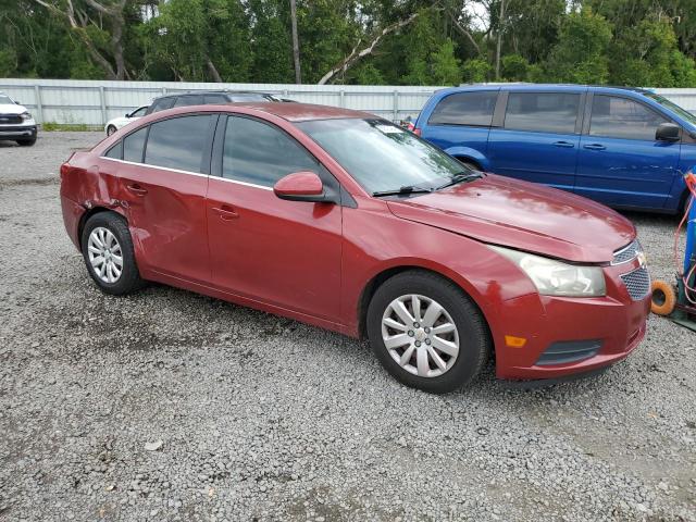 1G1PF5S93B7192751 - 2011 CHEVROLET CRUZE LT RED photo 4