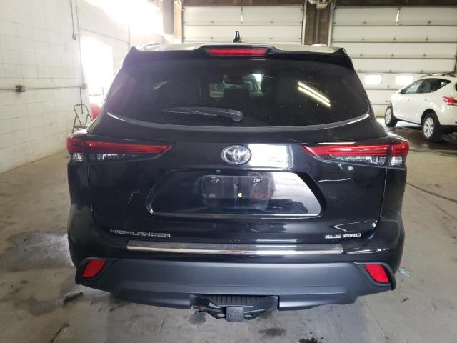 5TDGZRBH1LS517417 - 2020 TOYOTA HIGHLANDER XLE BLACK photo 6