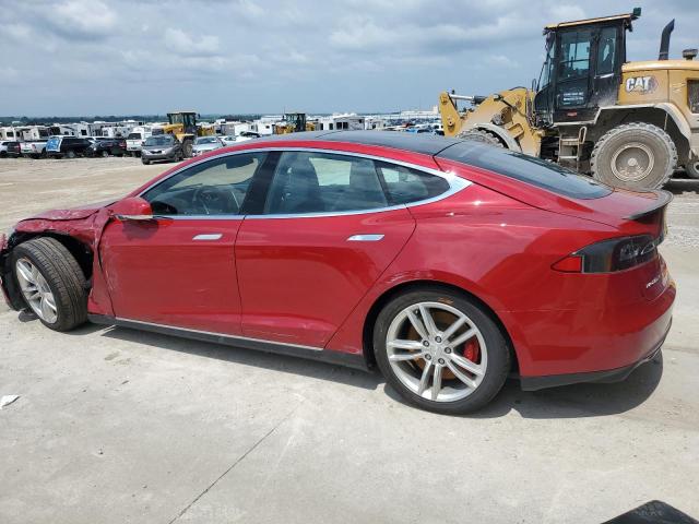 5YJSA1E45FF111824 - 2015 TESLA MODEL S Կարմիր լուսանկար 2