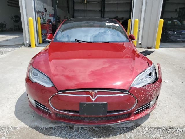 5YJSA1E45FF111824 - 2015 TESLA MODEL S Կարմիր լուսանկար 5