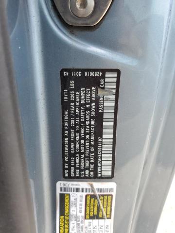 WVWFW7AH4CV014187 - 2012 VOLKSWAGEN EOS LUX 蓝色 照片 13