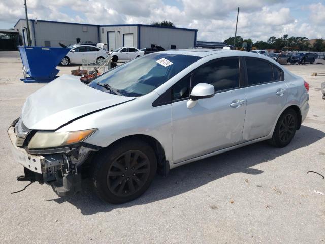 2HGFB2F98CH595400 - 2012 HONDA CIVIC EXL SILVER photo 1