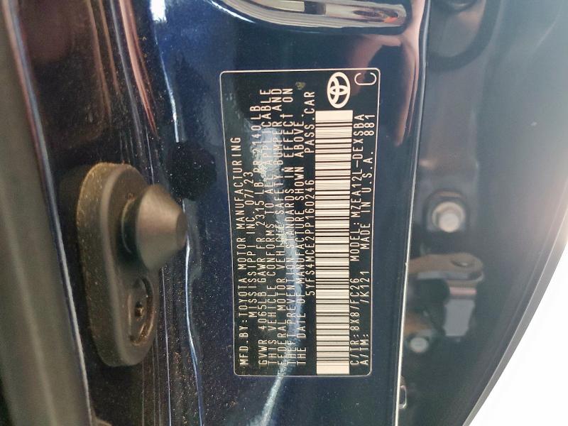 5YFS4MCE2PP160246 - 2023 TOYOTA COROLLA SE 蓝色 照片 12