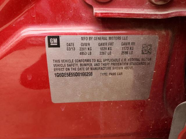 1G6DE5E55D0166298 - 2013 CADILLAC CTS LUXURY COLLECTION წითელი ფოტო 12