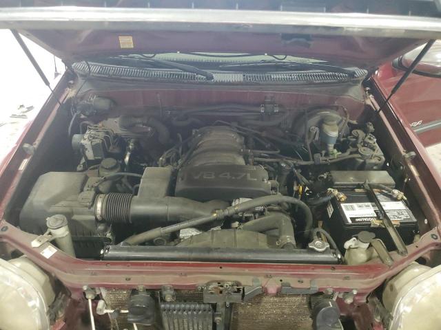 5TBBT44142S227601 - 2002 TOYOTA TUNDRA ACCESS CAB ბურგუნდია ფოტო 11