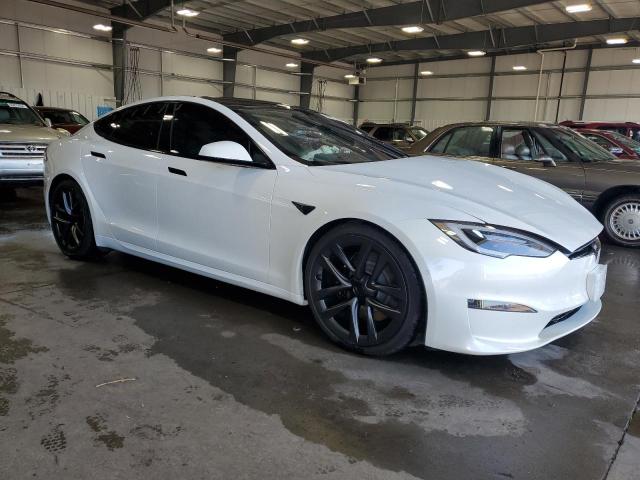 5YJSA1E64MF440870 - 2021 TESLA MODEL S 白色 照片 4