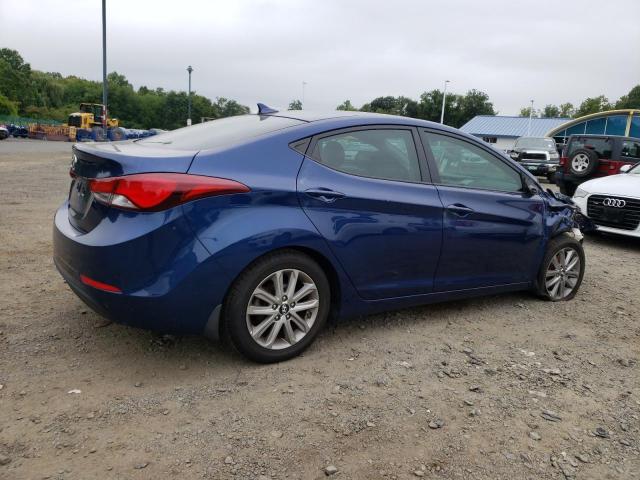 5NPDH4AE4GH689940 - 2016 HYUNDAI ELANTRA SE BLUE photo 3