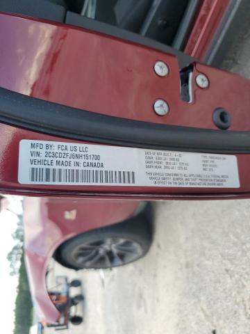 2C3CDZFJ6NH151700 - 2022 DODGE CHALLENGER R/T SCAT PACK MAROON photo 13