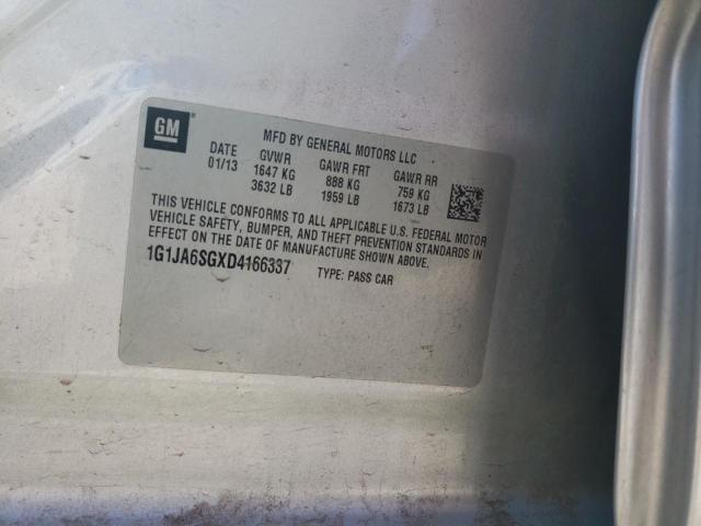 1G1JA6SGXD4166337 - 2013 CHEVROLET SONIC LS 银色 照片 12