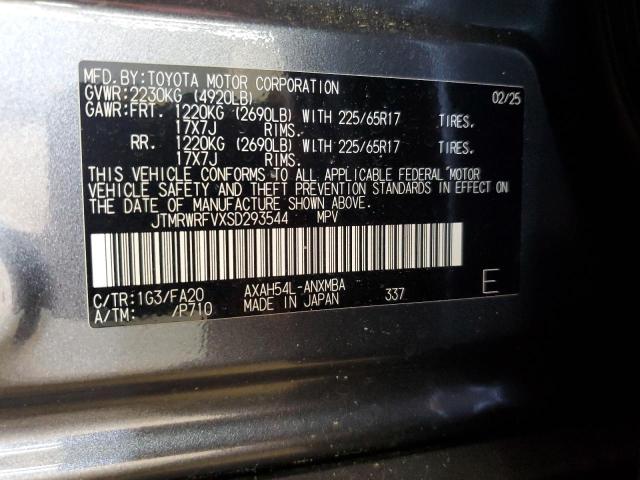 JTMRWRFVXSD293544 - 2025 TOYOTA RAV4 XLE GRAY photo 13