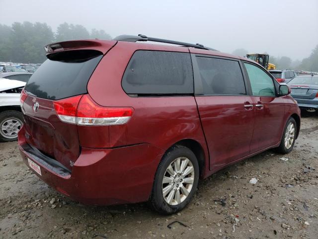 5TDDK3DC3BS001208 - 2011 TOYOTA SIENNA XLE BURGUNDY photo 3