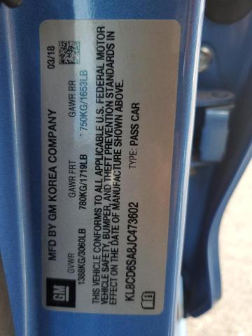 KL8CD6SA8JC473602 - 2018 CHEVROLET SPARK 1LT 蓝色 照片 14