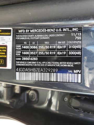 4JGDA5HB7EA329289 - 2014 MERCEDES-BENZ ML 350 4MATIC GRAY photo 13