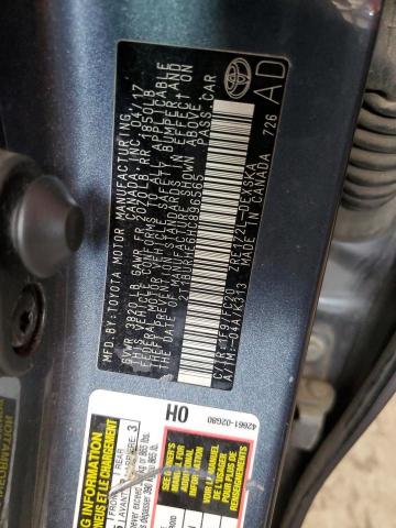 2T1BURHE6HC896565 - 2017 TOYOTA COROLLA L CHARCOAL photo 12