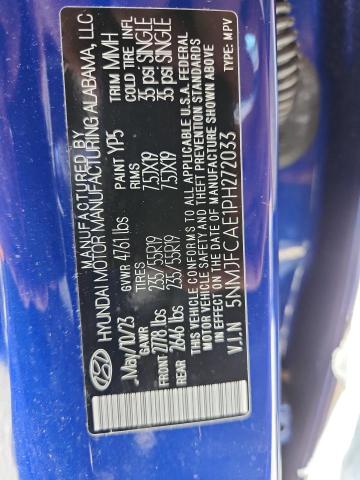 5NMJFCAE1PH272033 - 2023 HYUNDAI TUCSON SEL Bleu photo 14