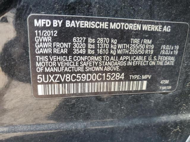 5UXZV8C59D0C15284 - 2013 BMW X5 XDRIVE50I BLACK photo 13