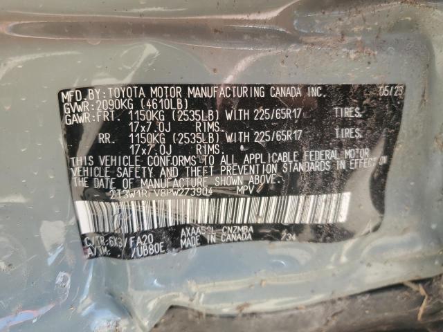 2T3W1RFV8PW273904 - 2023 TOYOTA RAV4 XLE GRAY photo 12