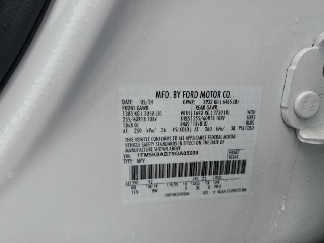 1FM5K8AB7SGA05099 - 2025 FORD EXPLORER POLICE INTERCEPTOR WHITE photo 14