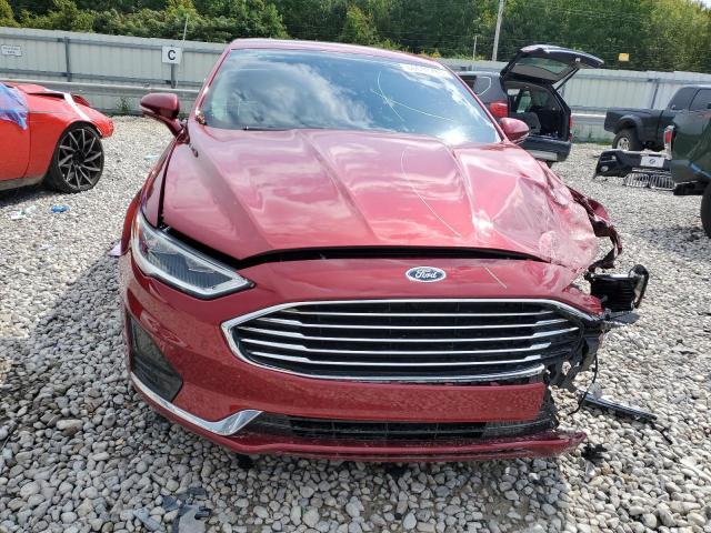 3FA6P0CD3KR195296 - 2019 FORD FUSION SEL BURGUNDY photo 5