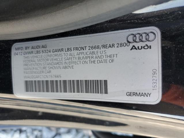 WAU2GAFC1CN157665 - 2012 AUDI A7 PRESTIGE 黑色 照片 12