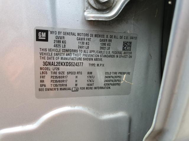 3GNAL2EKXDS624377 - 2013 CHEVROLET CAPTIVA LS 银色 照片 12