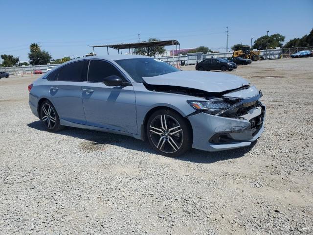1HGCV1F34NA005971 - 2022 HONDA ACCORD SPORT BLUE photo 4