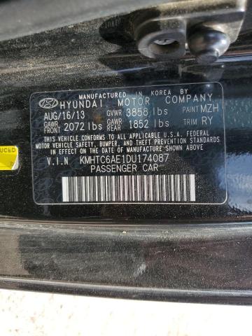 KMHTC6AE1DU174087 - 2013 HYUNDAI VELOSTER TURBO შავი ფოტო 12