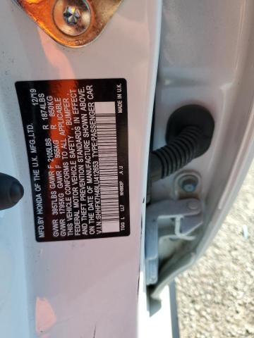 SHHFK7H49LU412653 - 2020 HONDA CIVIC SPORT 白色 照片 12