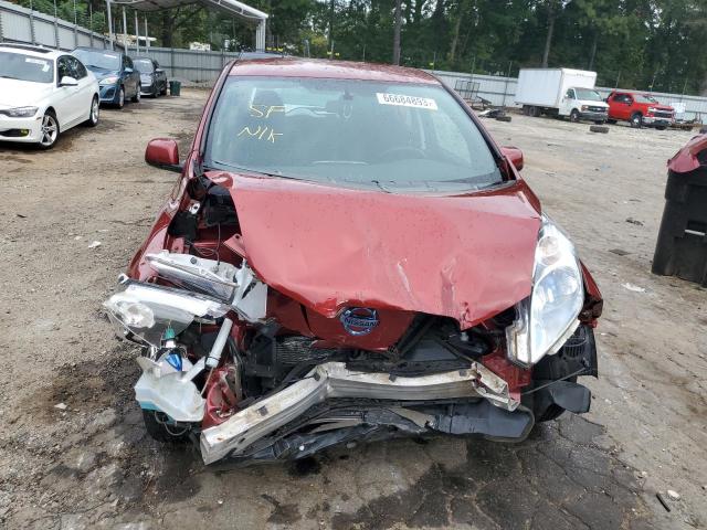 1N4AZ0CP4DC420938 - 2013 NISSAN LEAF S RED photo 5