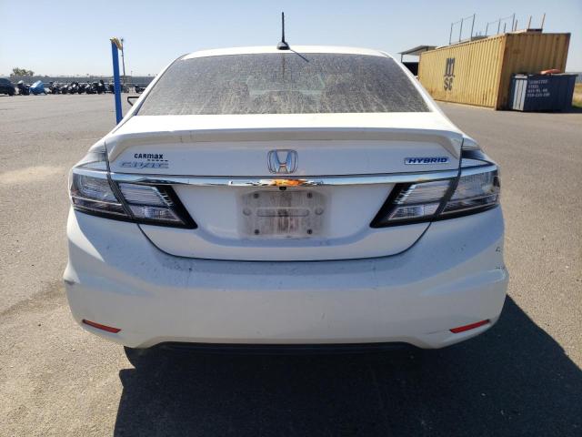 19XFB4F3XDE202905 - 2013 HONDA CIVIC HYBRID L WHITE photo 6