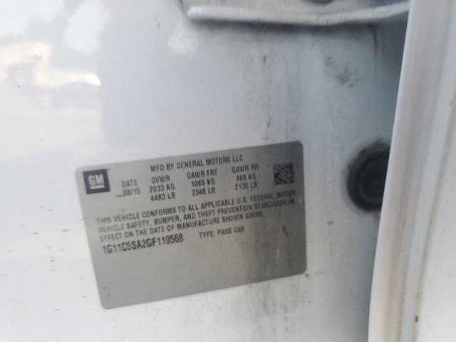 1G11C5SA2GF119568 - 2016 CHEVROLET MALIBU LIM LT 白色 照片 12