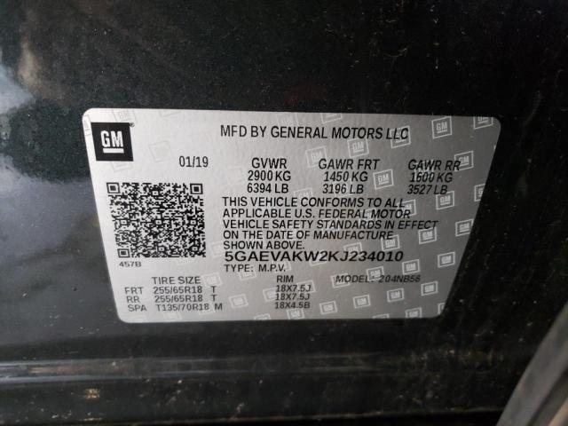 5GAEVAKW2KJ234010 - 2019 BUICK ENCLAVE ESSENCE 石墨色 照片 13