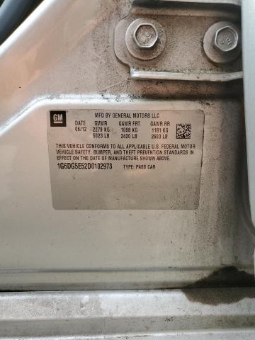 1G6DG5E52D0102973 - 2013 CADILLAC CTS LUXURY COLLECTION SILVER photo 12