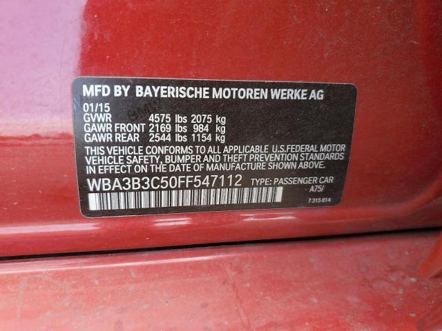 WBA3B3C50FF547112 - 2015 BMW 328 XI RED photo 12