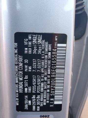 5XYZUDLB6EG165584 - 2014 HYUNDAI SANTA FE S ვერცხლისფერი ფოტო 13