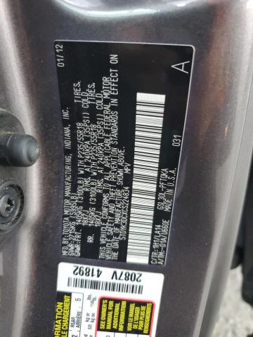 5TDYK3DCXCS224834 - 2012 TOYOTA SIENNA XLE SILVER photo 13