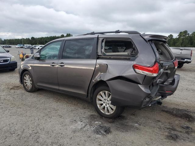 5TDYK3DCXCS224834 - 2012 TOYOTA SIENNA XLE SILVER photo 2