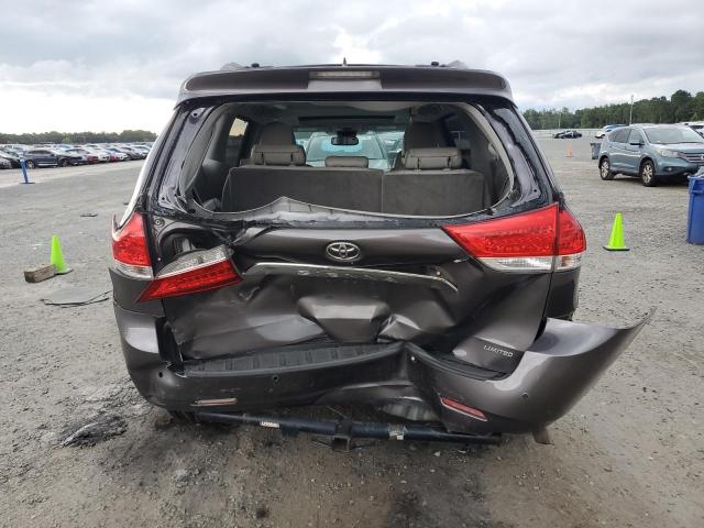 5TDYK3DCXCS224834 - 2012 TOYOTA SIENNA XLE SILVER photo 6