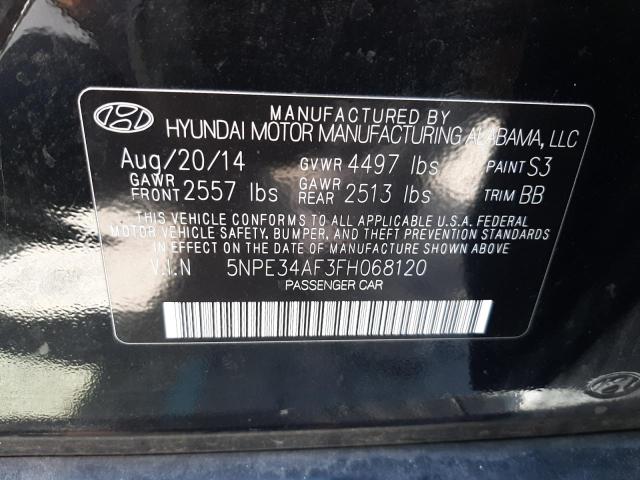 5NPE34AF3FH068120 - 2015 HYUNDAI SONATA SPORT BLACK photo 12