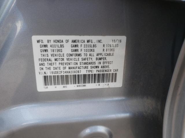 19UDE2F34HA008397 - 2017 ACURA ILX BASE WATCH PLUS GRAY photo 12