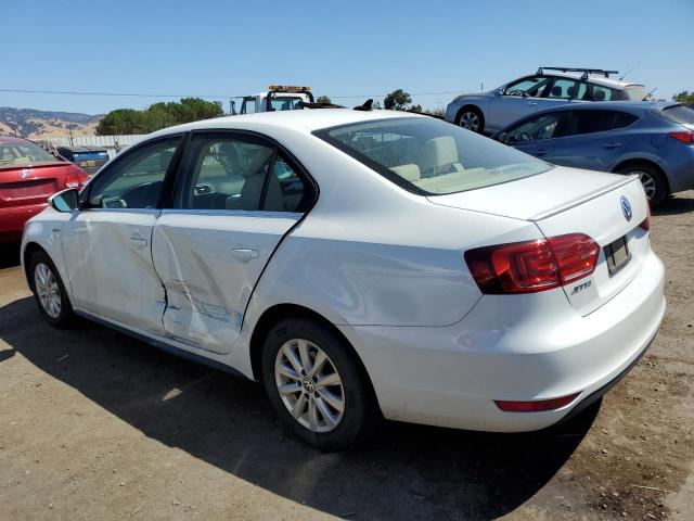 3VW637AJ4EM213830 - 2014 VOLKSWAGEN JETTA HYBRID WHITE photo 2