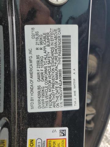 1HGCV1F42JA106655 - 2018 HONDA ACCORD EX BLACK photo 12