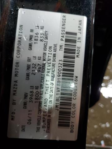 JM1BL1VF8B1900323 - 2011 MAZDA 3 I Szary zdjęcie 12