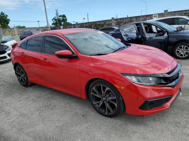 2HGFC2F85LH518987 - 2020 HONDA CIVIC SPORT 红色 照片 4
