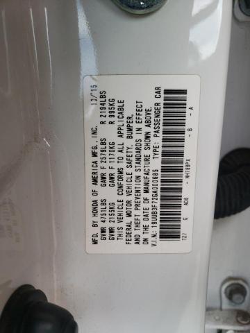 19UUB3F72GA000685 - 2016 ACURA TLX ADVANCE 白色 照片 12