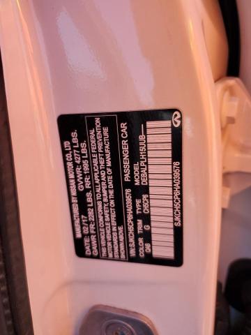 SJKCH5CP6HA039576 - 2017 INFINITI QX30 BASE WHITE photo 13