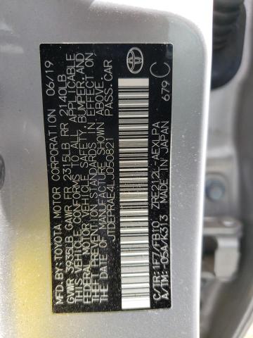 JTDEPRAE4LJ050821 - 2020 TOYOTA COROLLA LE ვერცხლისფერი ფოტო 12