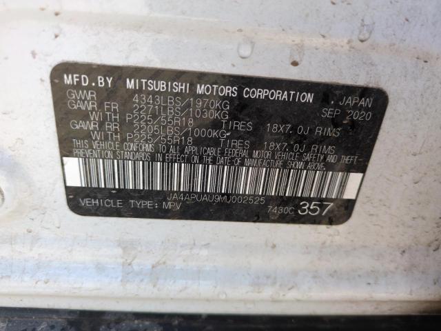 JA4APUAU9MU002525 - 2021 MITSUBISHI OUTLANDER ES WHITE photo 12