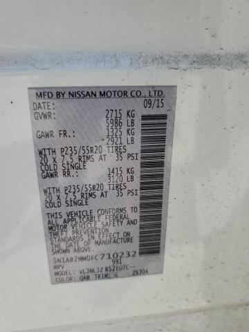 5N1AR2MM0FC710232 - 2015 NISSAN PATHFINDER S Weiß Foto 13