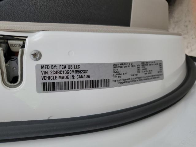 2C4RC1BG0MR562331 - 2021 CHRYSLER PACIFICA TOURING L WHITE photo 13